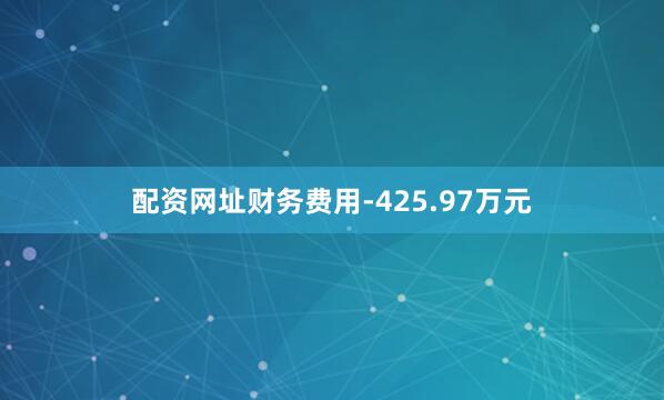 配资网址财务费用-425.97万元