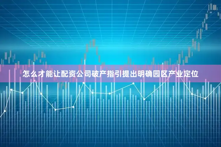 怎么才能让配资公司破产指引提出明确园区产业定位